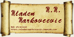 Mladen Markovčević vizit kartica